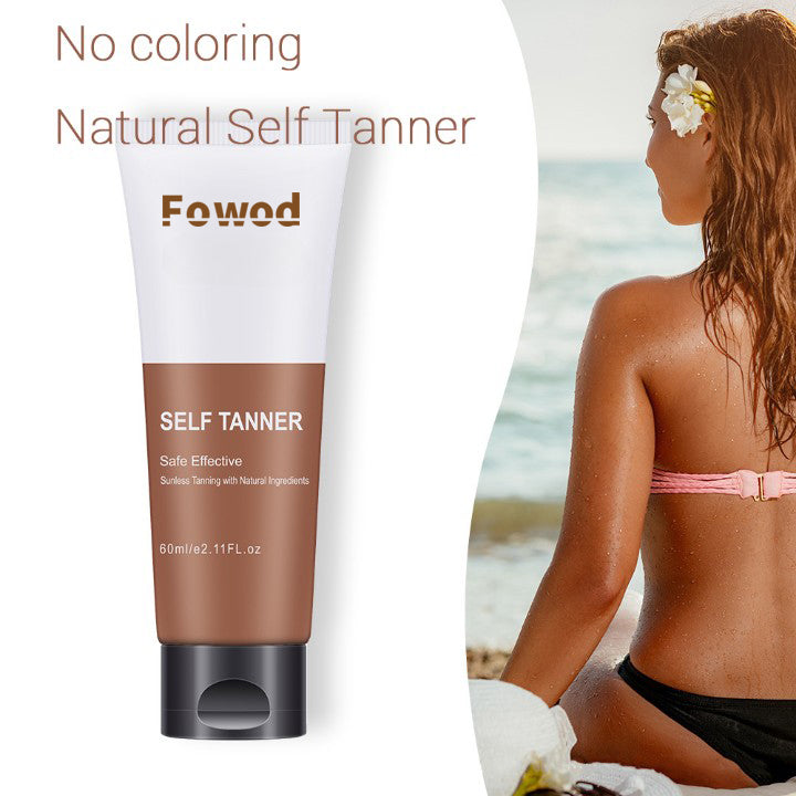 Fowod Self Tanners - Get a Perfect Gradual Tan with Our Sunless Tanning Lotions, Non-Toxic and Buildable Formula for a Golden Glow on Body and Face (2.11 FL Oz / 60ML)