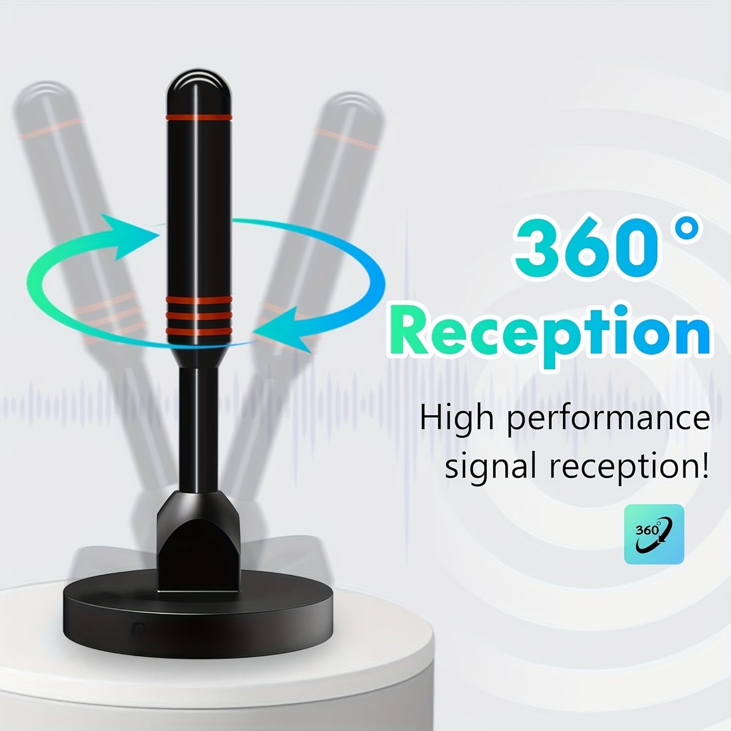 2025 Ultra HD Smart TV Antenna with Magnetic Base - 4K/1080P Digital HDTV| Compatible with Smart TVs | No Monthly Subscription Fees | Design with Magnetic Stand, Antenna For Smart TV