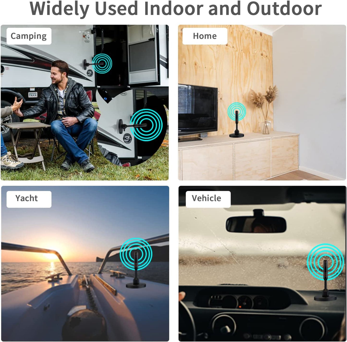 HD Digital TV Antenna Small Indoor Outdoor Antennas Includes Magnetic Base and 360° Reception Support Smart 4K 1080P Fire TV and All Older TV's HDTV Television for Free Local Channels -10ft Coax Cable