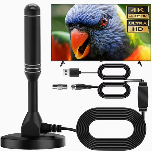 Indoor TV Antenna, Maximum Range -360° Signal Reception, Indoor/outdoor Use Supports 4K Ultra-high Definition And 1080P