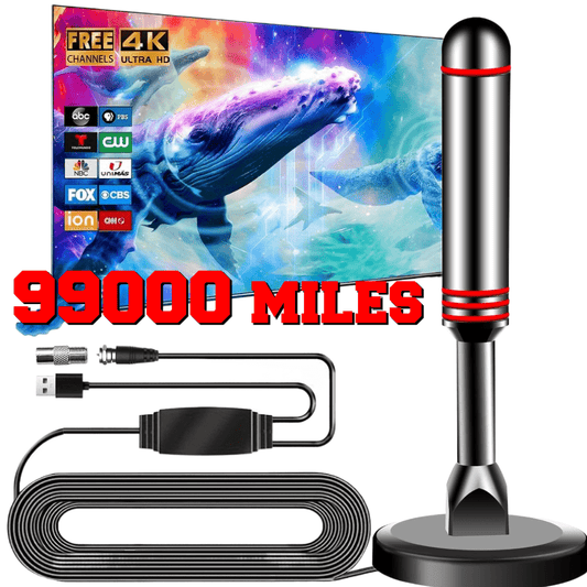 2025 Smart Indoor TV Antenna with Powerful Magnetic Base & 360° Rotation, Long Distance Reception, Easy Cable-Free Installation for Clear Local Channels