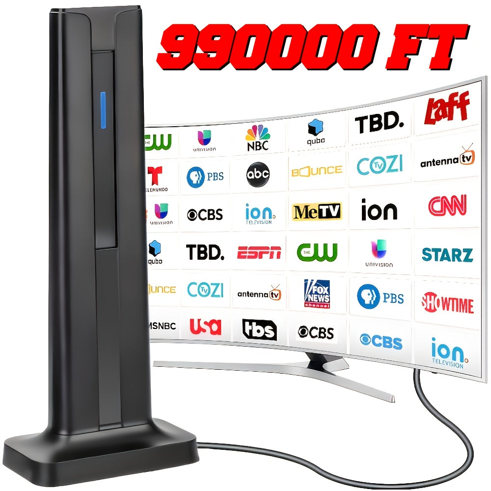 Satellite TV Antenna | Indoor/Outdoor Long Distance HD 1080P 4k Signal Amplifier, 360° Upgrade Signal Stable Reception, All Free Channels