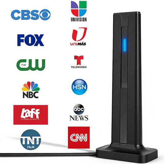 Digital Antenna for Smart TV Indoor, 2025 HD Antennas, 360°&Long Range Reception 4k 1080P for Local Channels