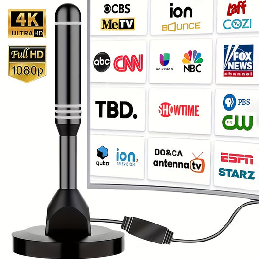 2026 Indoor HD TV Antenna - 1080P, 4K Multi-Directional Reception Range Up To 300+ Miles