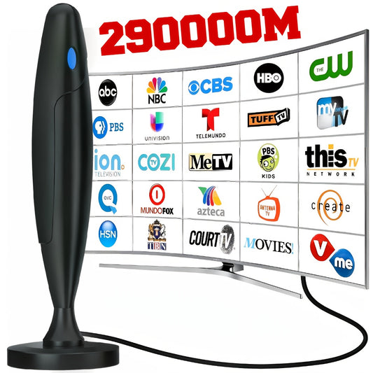 Smart TV Antenna for Local Channels, Indoor HDTV Antenna Long Distance Reception, Easy Installation Digital Antenna Compatible with All Smart/HDTVs & Older TVs, Supports 4K 1080P HD VHF UHF,NO Booster.