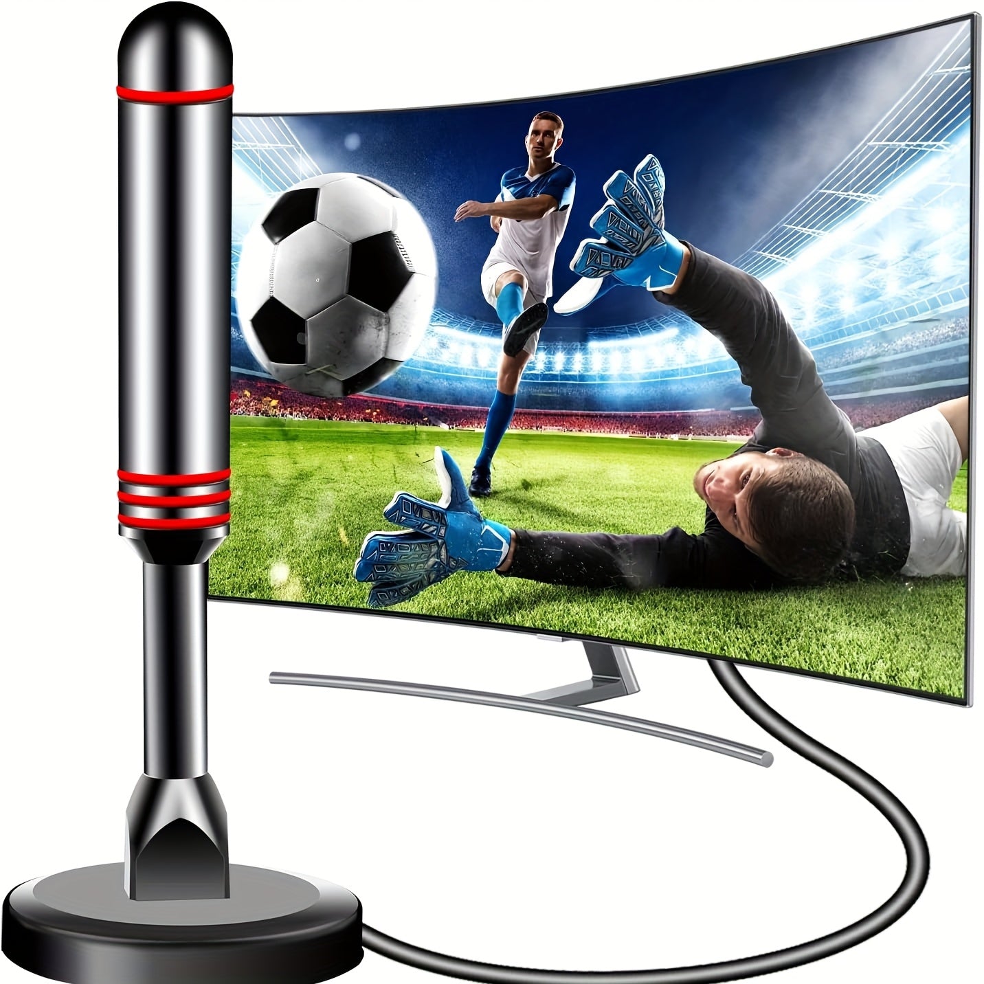 2025 Smart Indoor TV Antenna with Powerful Magnetic Base & 360° Rotation, Long Distance Reception, Easy Cable-Free Installation for Clear Local Channels