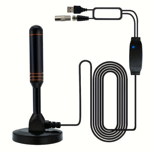 Indoor TV Antenna, Maximum Range -360° Signal Reception, Indoor/outdoor Use Supports 4K Ultra-high Definition And 1080P