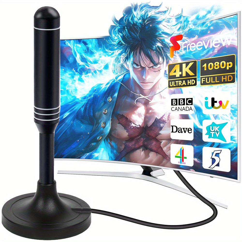 2025 Ultra HD Smart TV Antenna with Magnetic Base -  4K/1080P Digital HDTV| Compatible with Smart TVs | No Monthly Subscription Fees | Design with Magnetic Stand, Antenna For Smart TV
