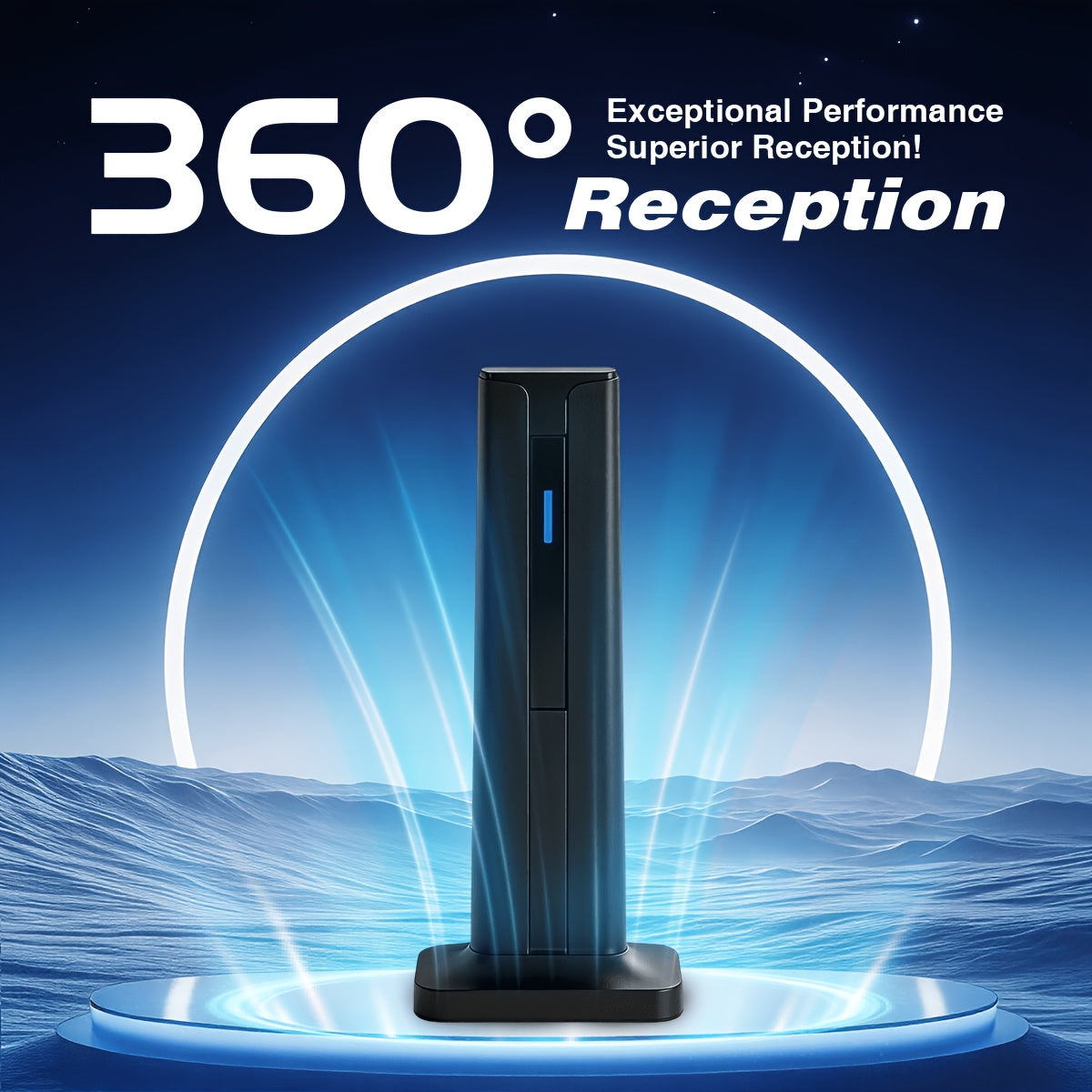 Digital Antenna for Smart TV Indoor, 2025 HD Antennas, 360°&Long Range Reception 4k 1080P for Local Channels