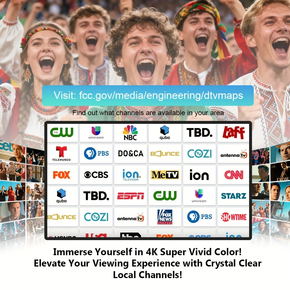 TV Antenna for Smart TV Indoor, 2026 Digital Indoor Antennas with Strong Magnetic Base, 360°&Long Range Reception TV Antenna for Local Channels