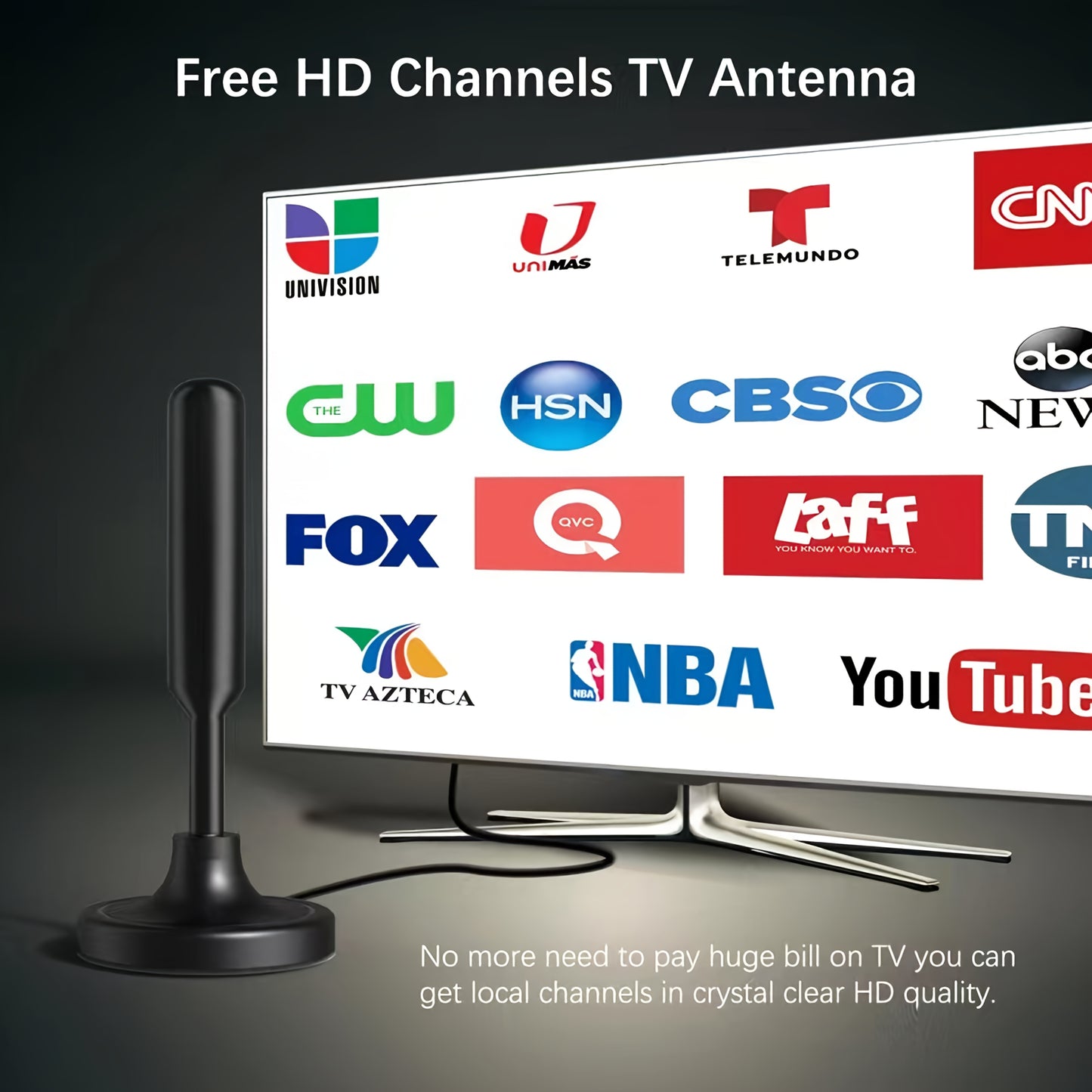 2025 Model HDTV Antenna - Indoor TV Signal Receiver with 360° Strong Signal