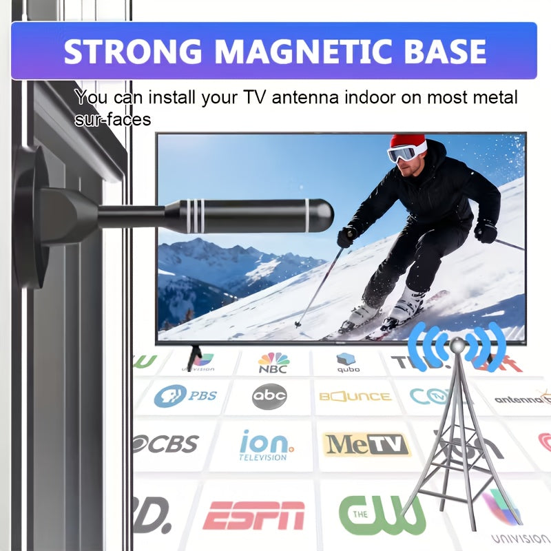 2026 Indoor HD TV Antenna - 1080P, 4K Multi-Directional Reception Range Up To 300+ Miles