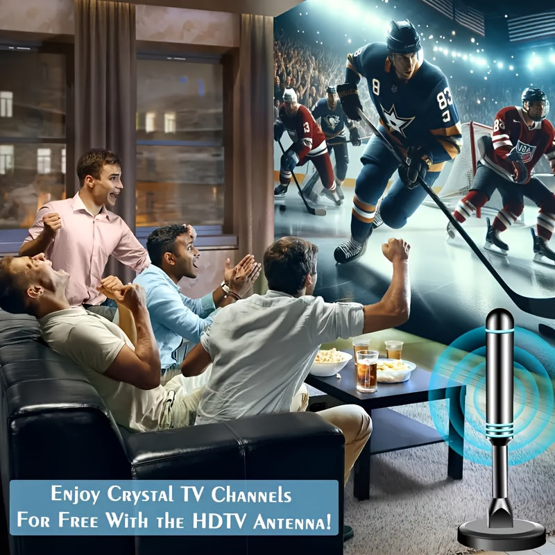 Indoor TV Antenna, Maximum Range -360° Signal Reception, Indoor/outdoor Use Supports 4K Ultra-high Definition And 1080P